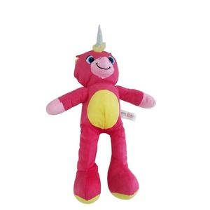 Unicorn Pink Plush Stuffed Animal Yellow Tummy 16" Toy Peek A Poo Gift for kids